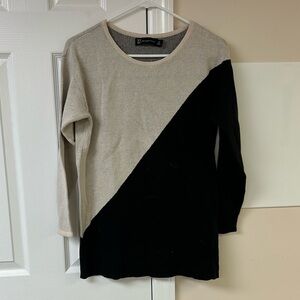 New York & Company colorblock tunic sweater